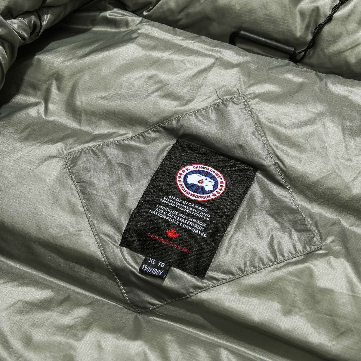 Canada Goose Military Green Lightweight Packable Down Jacket