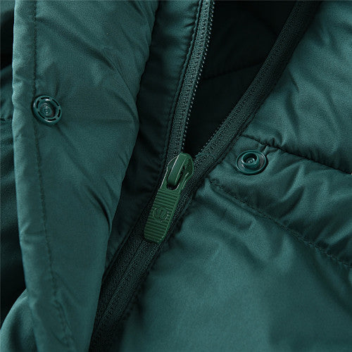 Lululemon Dark Green Wunder Puff Short Down Jacket with Hood