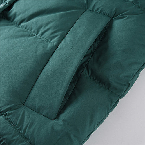 Lululemon Dark Green Wunder Puff Short Down Jacket with Hood