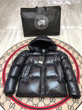 Canada Goose Black Glossy Puffer Jacket with Hood