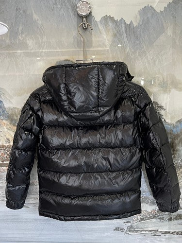 Moncler Black Montbeliard Short Down Jacket with Hood