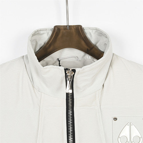Moose Knuckles Ivory Heritage Graphic Down Vest