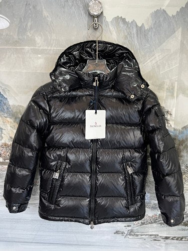 Moncler Black Montbeliard Short Down Jacket with Hood
