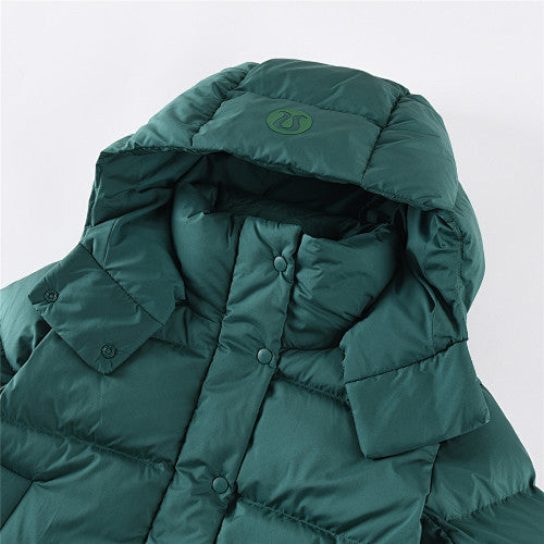 Lululemon Dark Green Wunder Puff Short Down Jacket with Hood