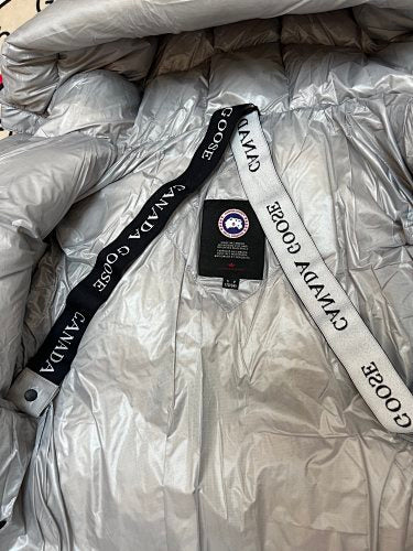 Canada Goose Silver Metallic Down Jacket