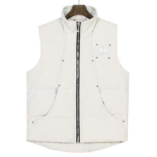 Moose Knuckles Ivory Heritage Graphic Down Vest
