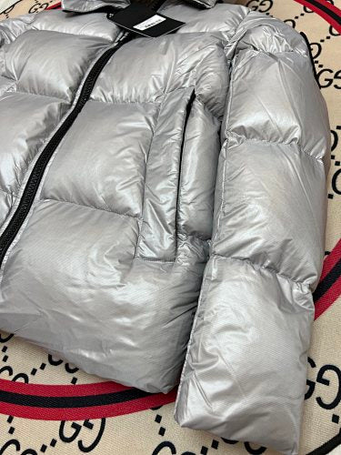 Canada Goose Silver Metallic Down Jacket