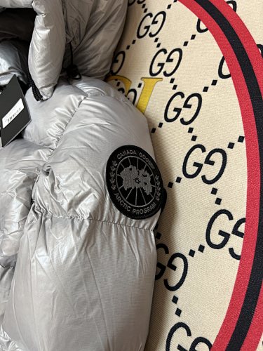 Canada Goose Silver Metallic Down Jacket