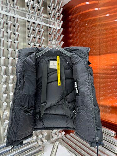 Moncler Black Montgetech Mid-Length Hooded Down Parka