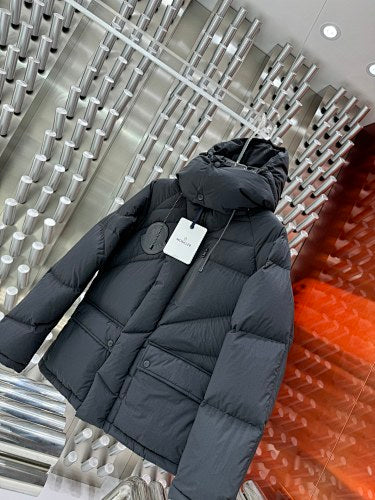 Moncler Black Montgetech Mid-Length Hooded Down Parka