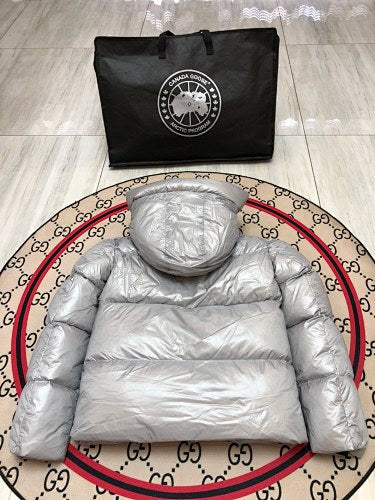 Canada Goose Silver Metallic Down Jacket