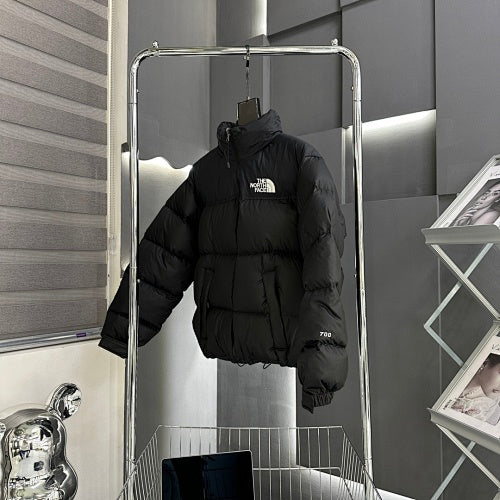 The North Face Black Nuptse 700-Fill Down Jacket with Embroidered Back Logo