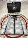 Canada Goose Silver Metallic Down Jacket
