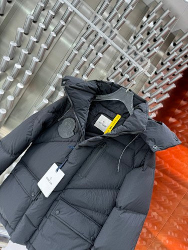 Moncler Black Montgetech Mid-Length Hooded Down Parka