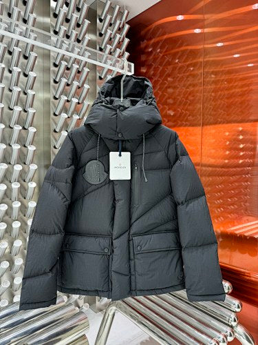 Moncler Black Montgetech Mid-Length Hooded Down Parka