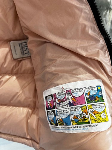 Moncler Rose Gold Maya Short Down Jacket with Detachable Hood