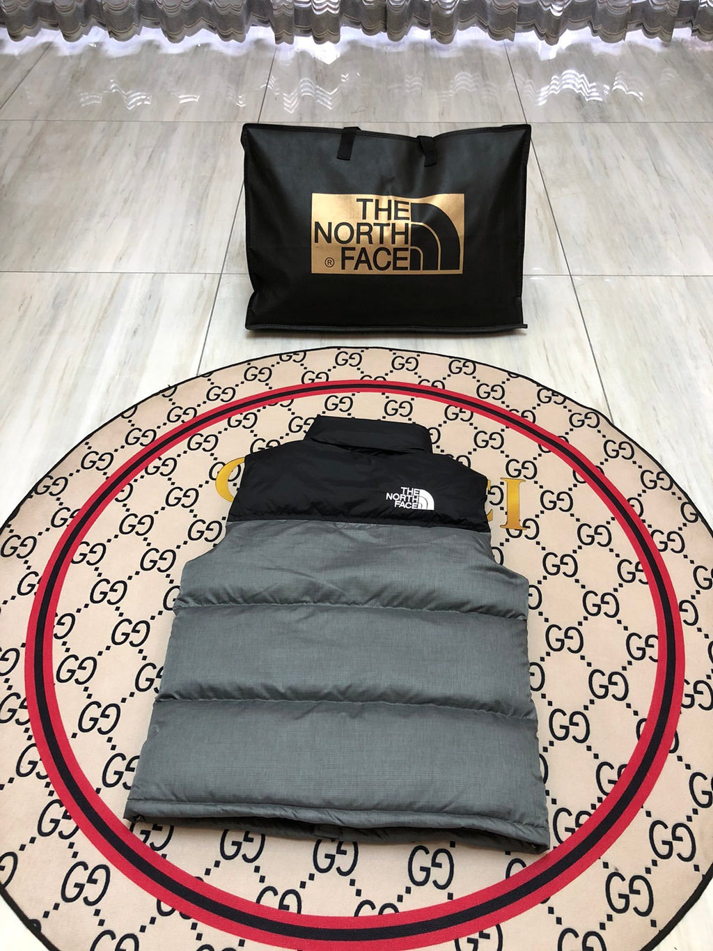 The North Face Grey 700 Down Nuptse Vest