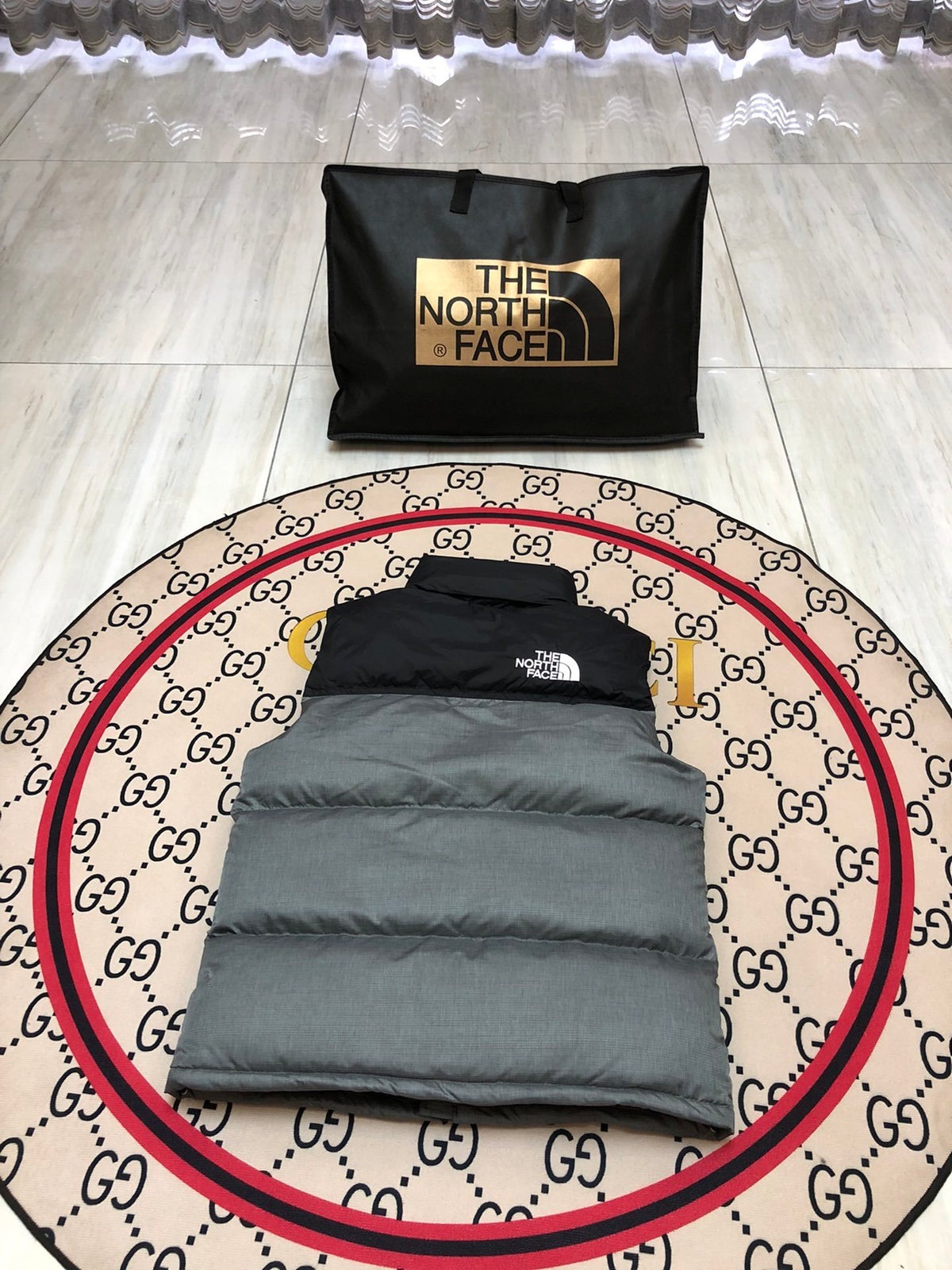 The North Face Grey 700 Down Nuptse Vest