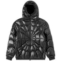 Moncler Black Dingyun Zhang Spiderweb Quilted Hooded Down Jacket