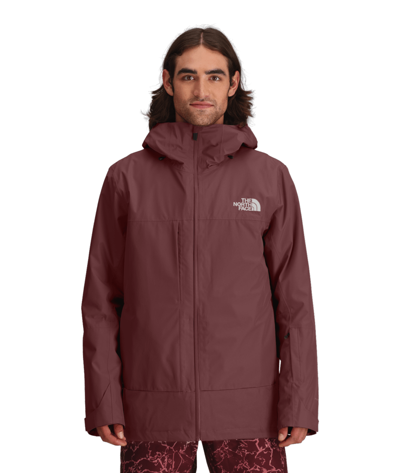 The North Face Burgundy Clement Triclimate 3-in-1 Waterproof Jacket with Hood