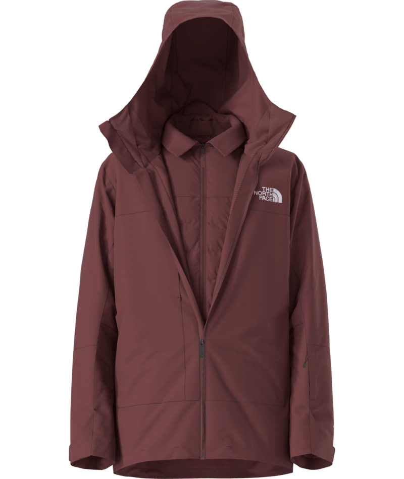 The North Face Burgundy Clement Triclimate 3-in-1 Waterproof Jacket with Hood