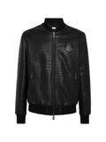 Billionaire Cocco crocodile-effect zip-up bomber jacket