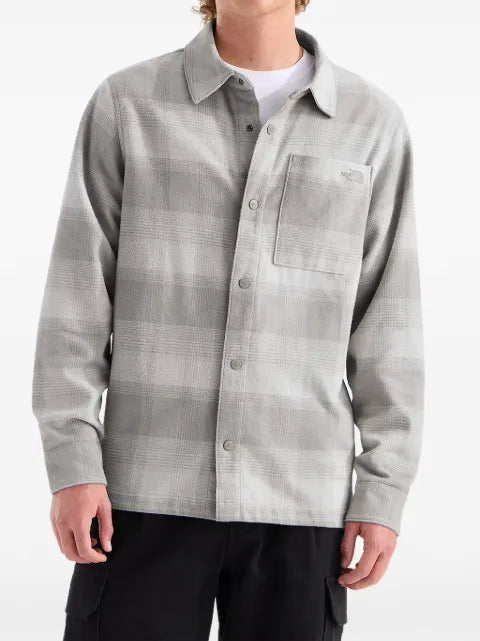 The North Face Forest Flannel snap-front plaid shirt jacket