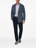 Boggi Milano Brooklyn double-breasted micro patterned blazer in cotton and wool