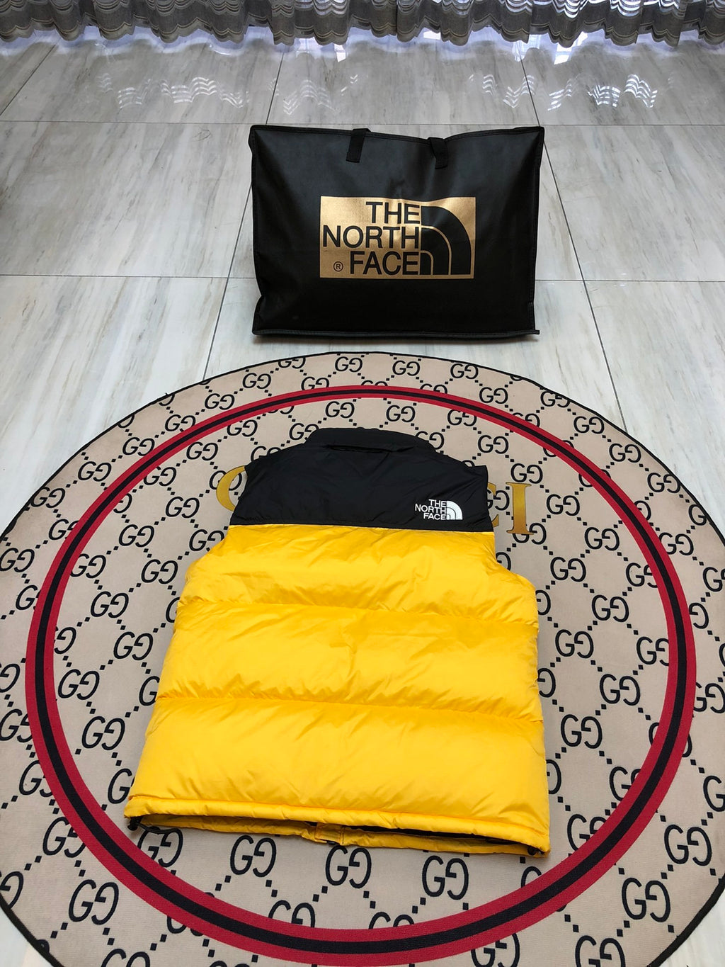 The North Face Yellow 700 Down Nuptse Vest