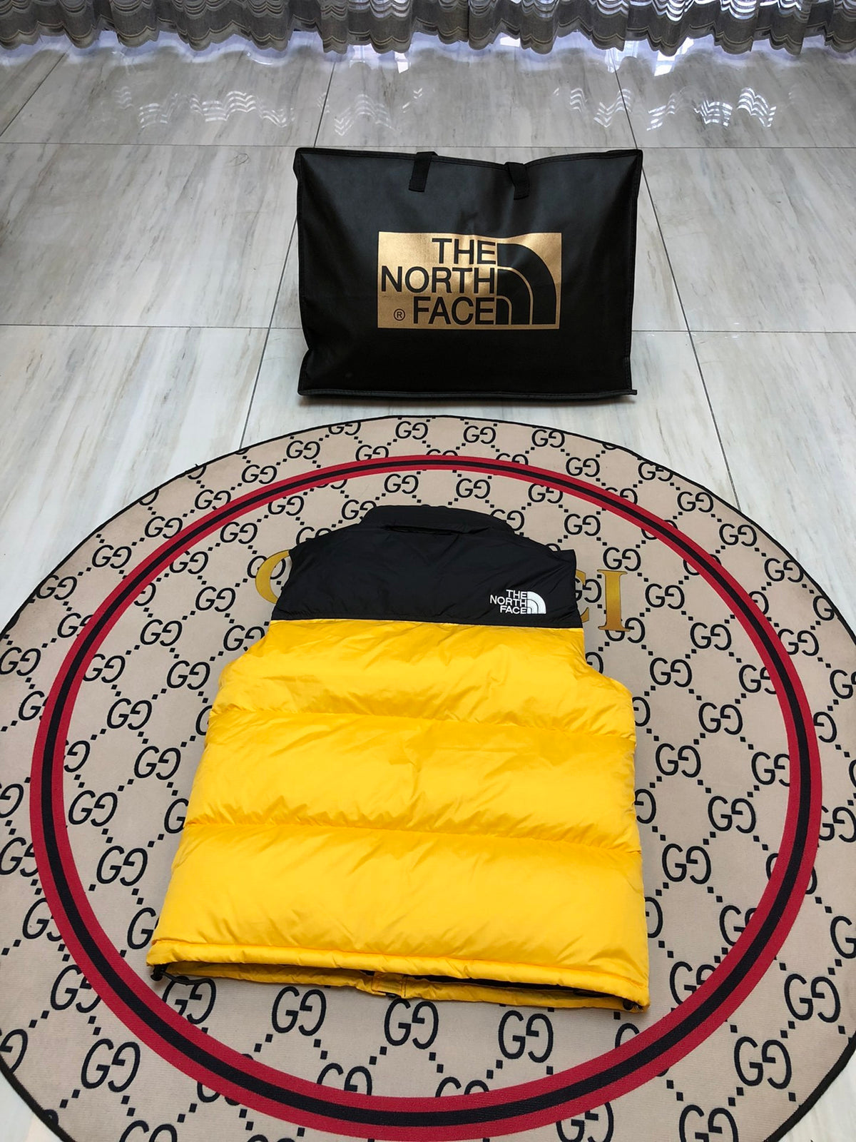The North Face Yellow 700 Down Nuptse Vest