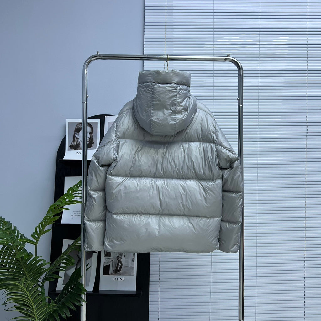 Canada Goose Silver Grey Oversized Puffer Jacket with Hood