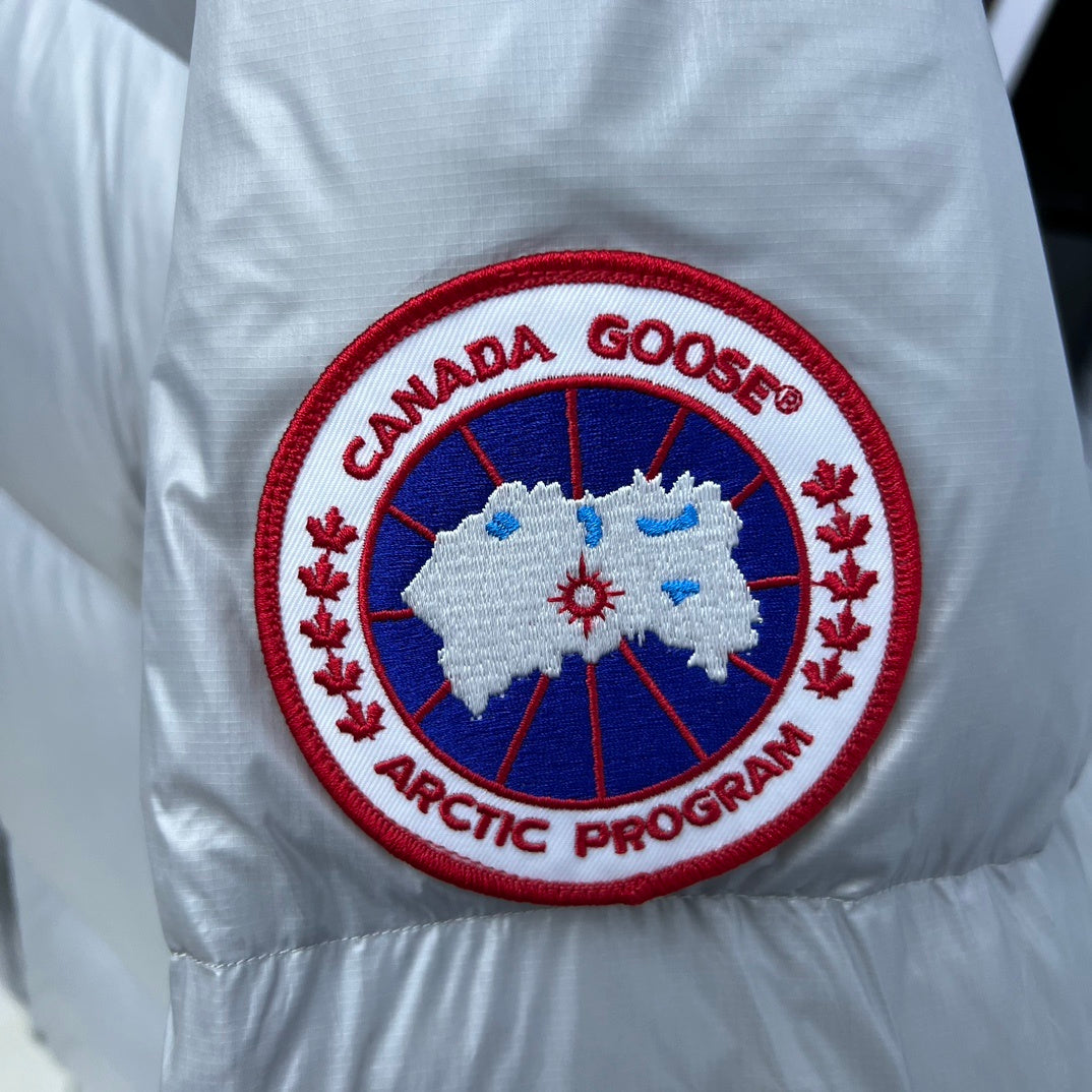 Canada Goose Silver Grey Oversized Puffer Jacket with Hood