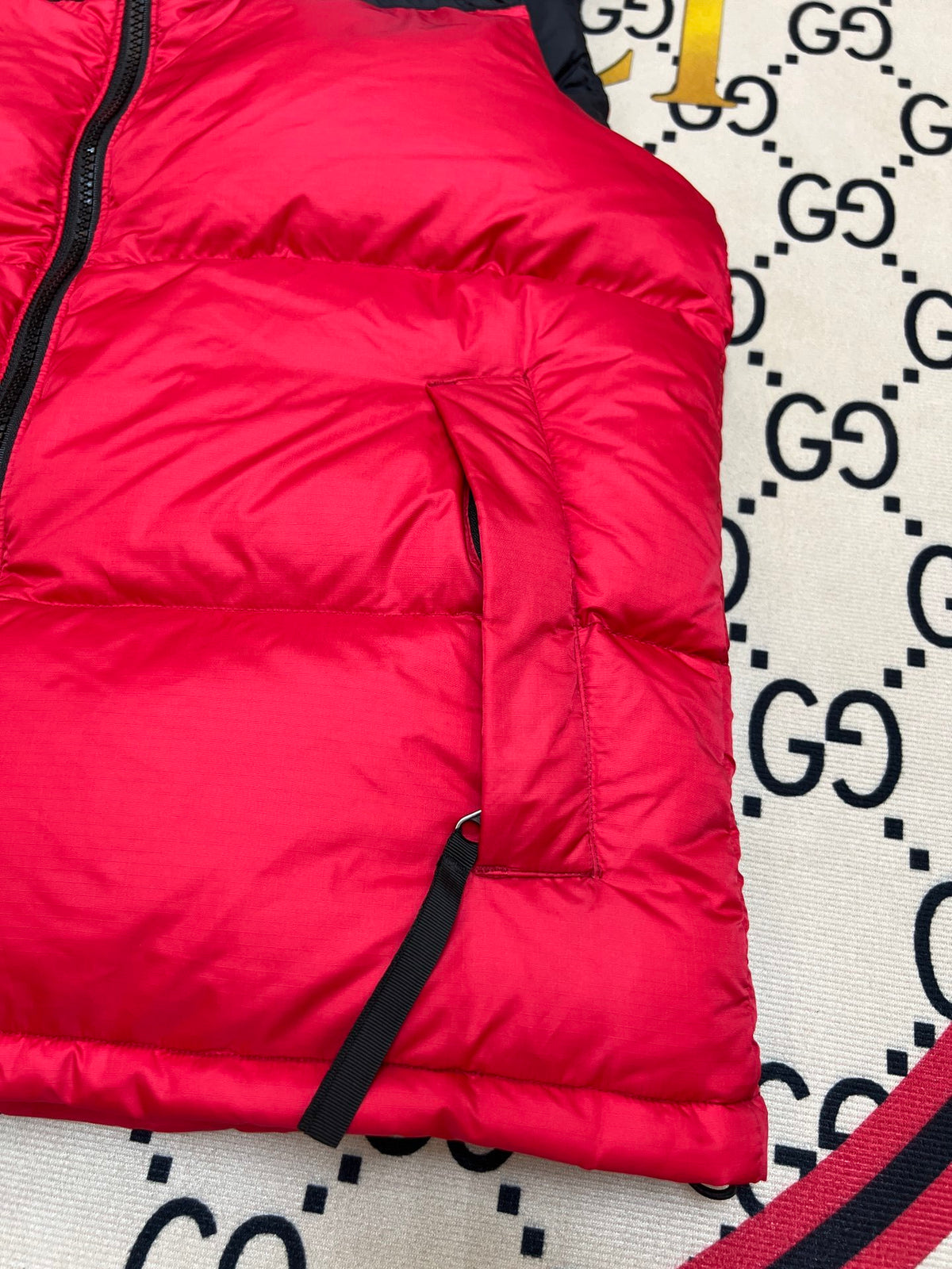 The North Face Red 700 Down Nuptse Vest