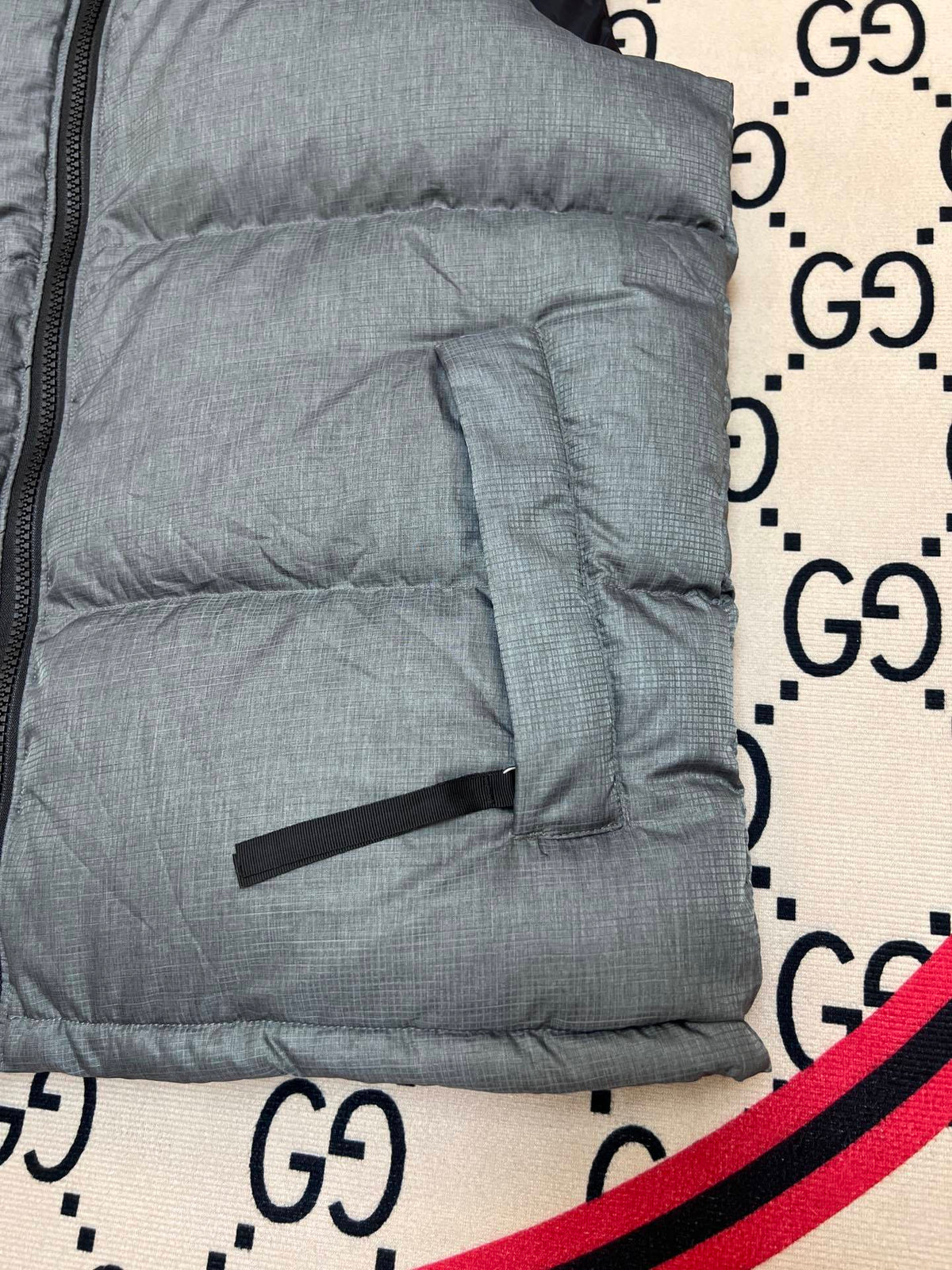 The North Face Grey 700 Down Nuptse Vest
