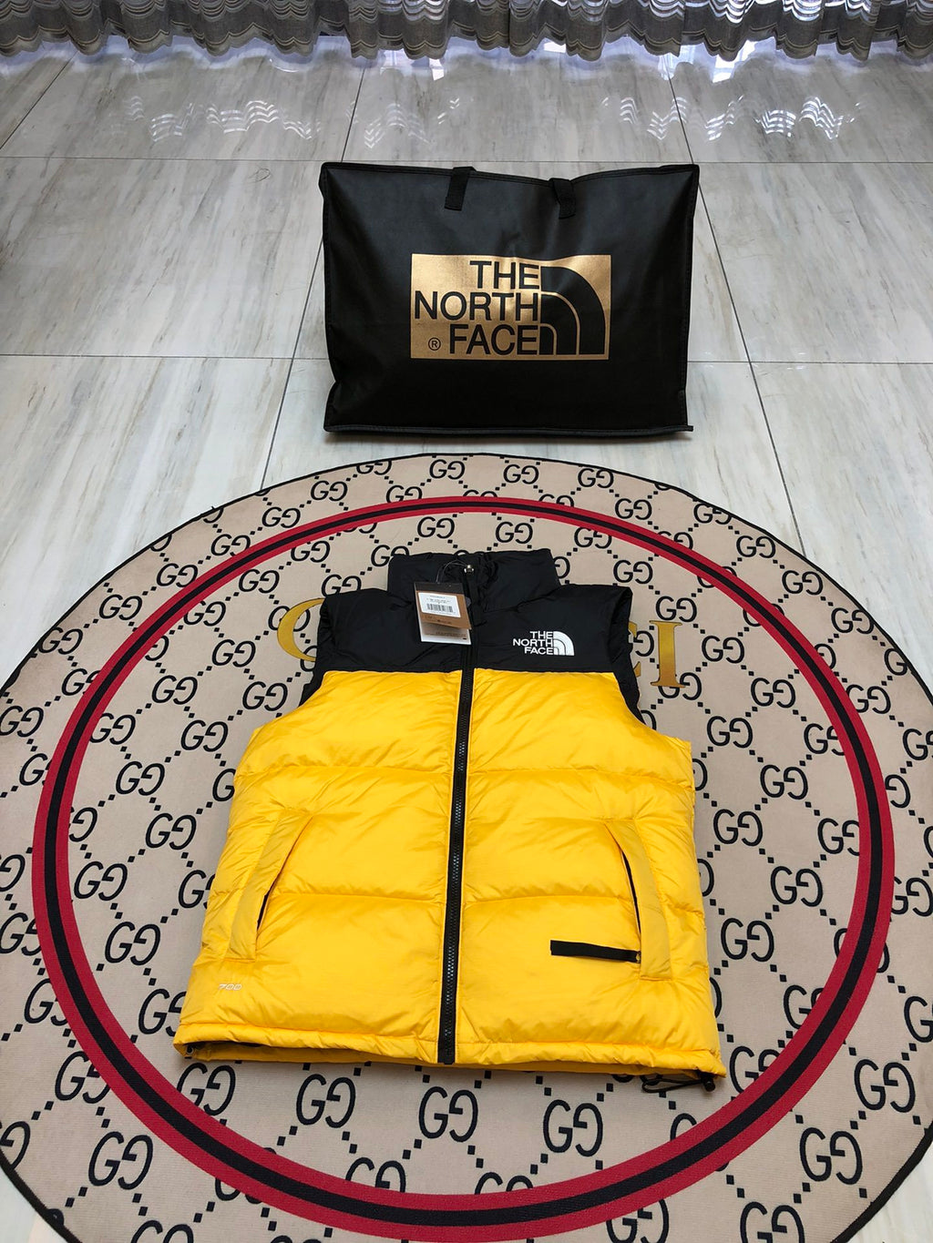 The North Face Yellow 700 Down Nuptse Vest