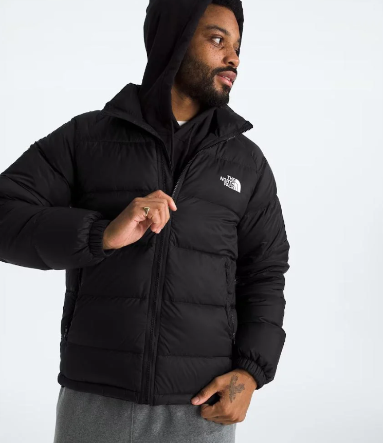 The North Face Black Lhotse Down Jacket with Stand Collar