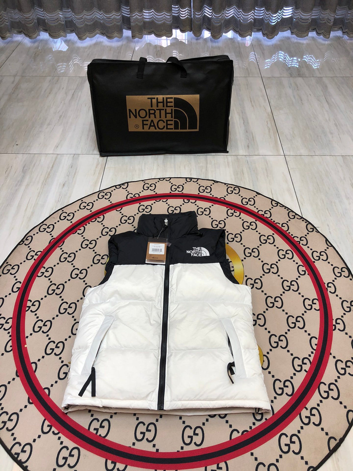 The North Face White 700 Down Nuptse Vest
