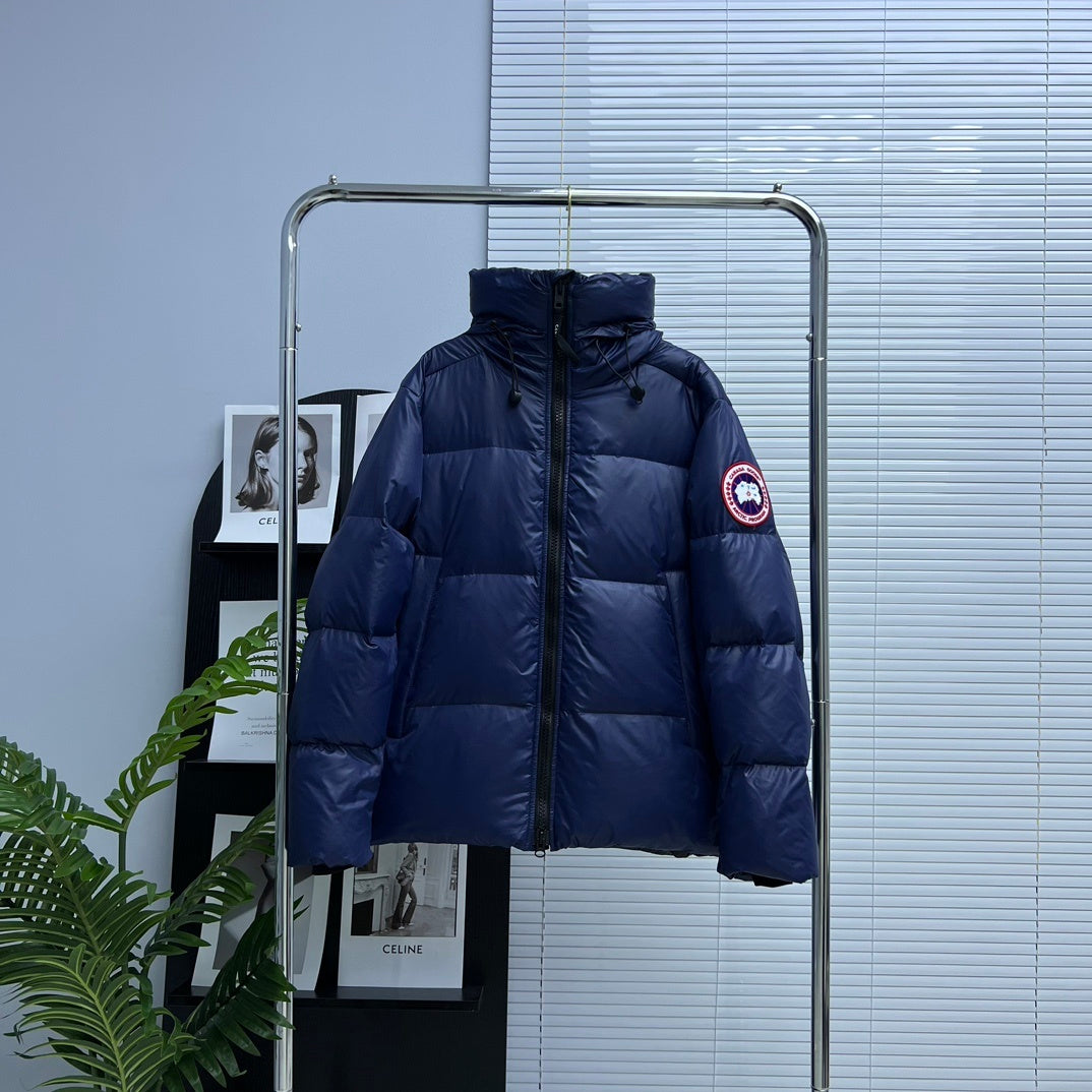 Canada Goose Navy Oversized Puffer Jacket with Hood