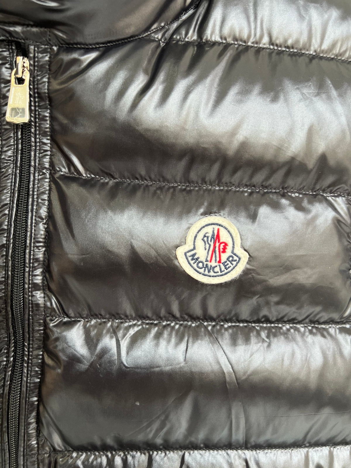Moncler Black Glossy Down Vest