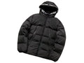 Moncler Black Filieres Hooded Down Jacket with Logo Hood Lining