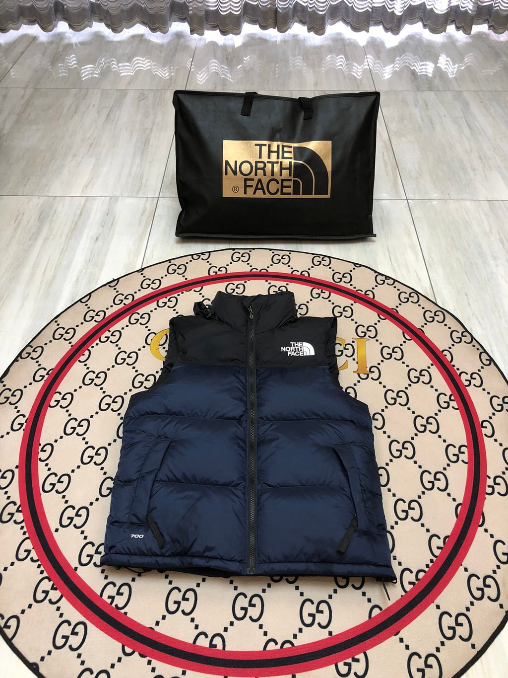 The North Face Navy 700 Down Nuptse Vest