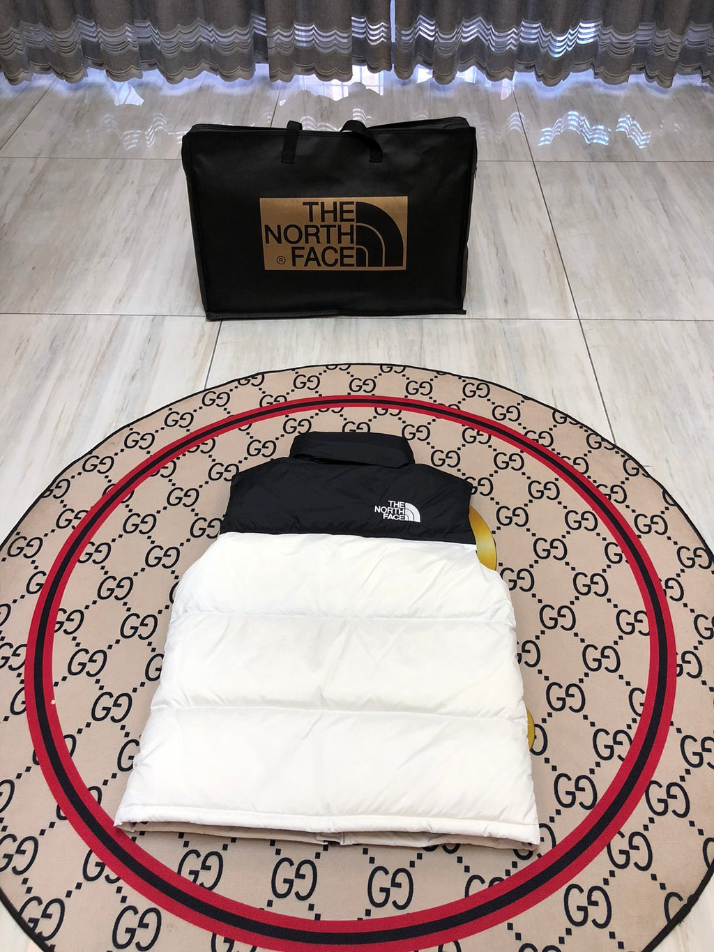The North Face White 700 Down Nuptse Vest