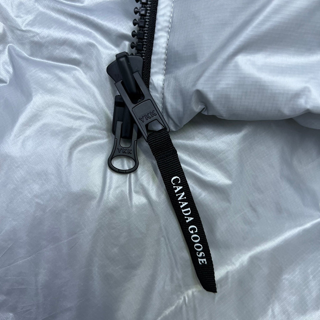 Canada Goose Silver Grey Oversized Puffer Jacket with Hood