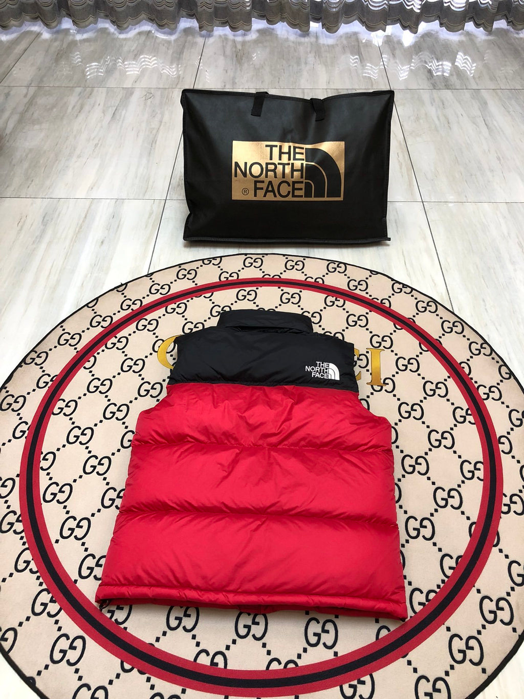 The North Face Red 700 Down Nuptse Vest