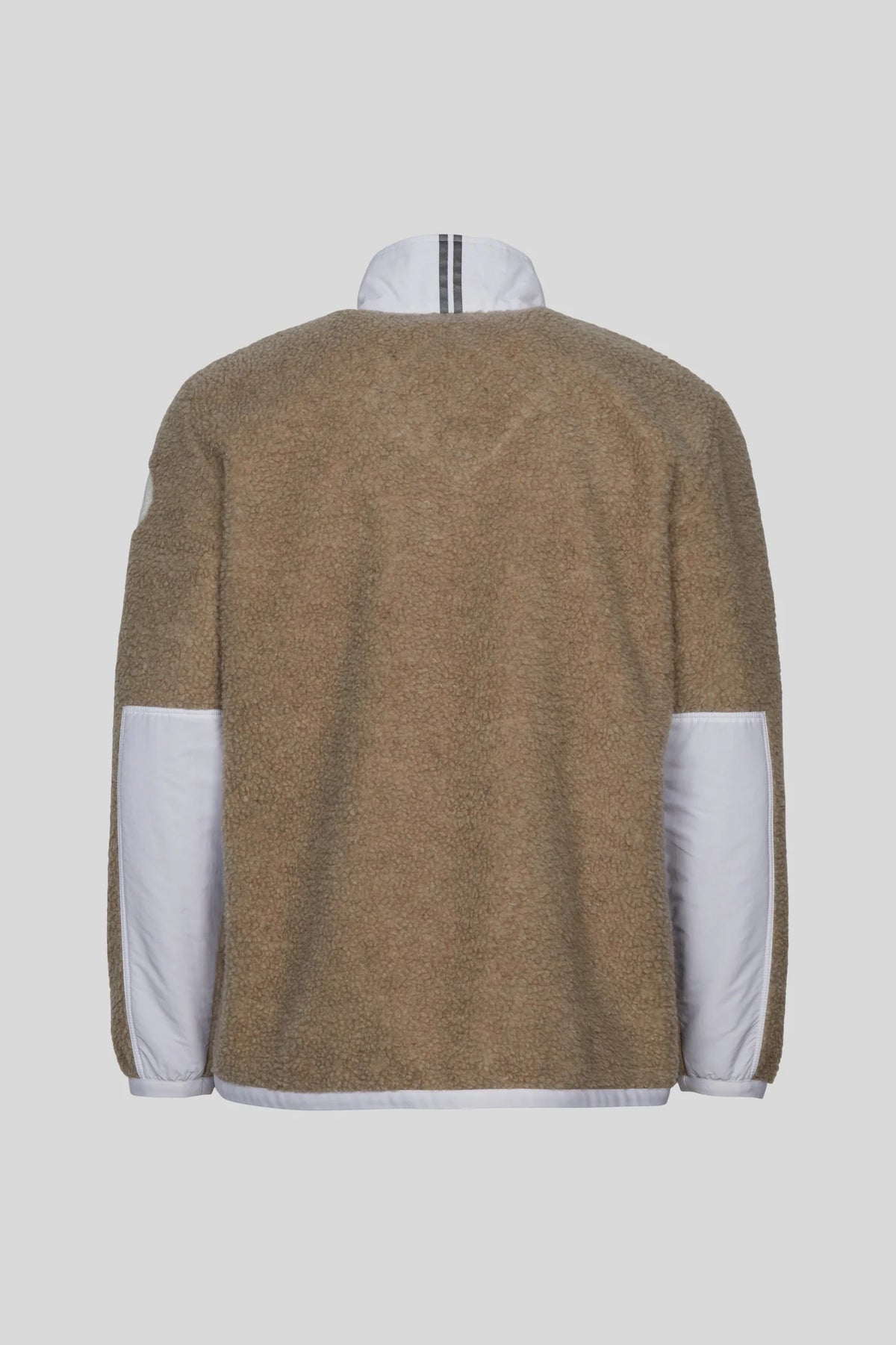Canada Goose Sand Beige Half-Zip Fleece Pullover with Contrast Collar and Chest Pocket