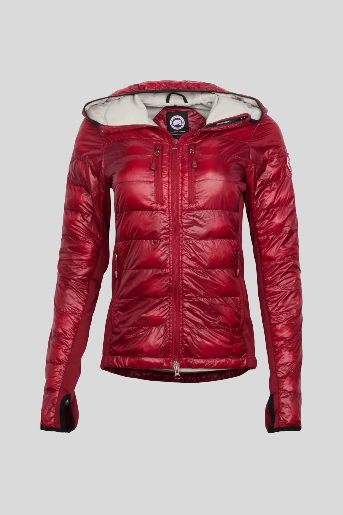 Canada Goose Red Hybridge Lite Down Jacket with Hood